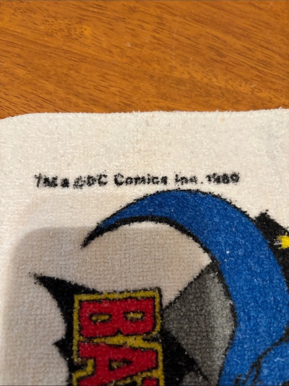 Vintage 1989  Batman Animated Cannon Washcloth